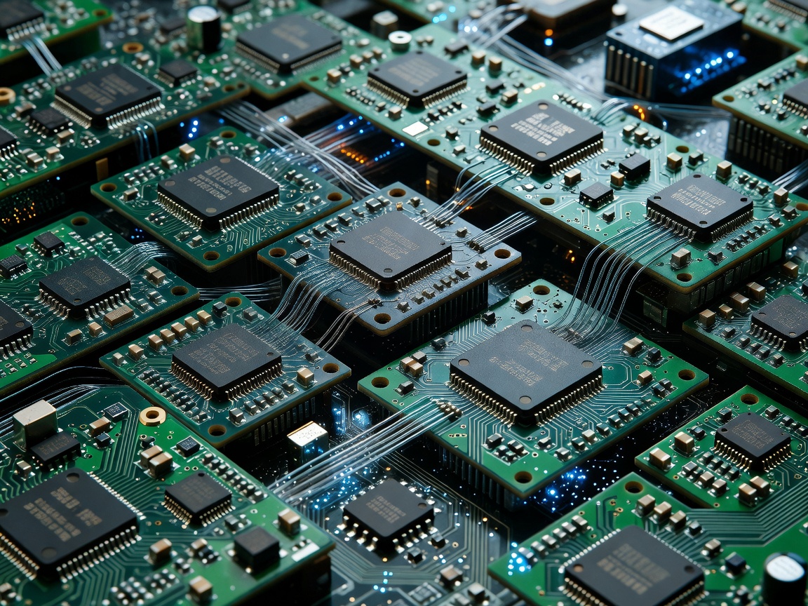 Microchips and circuit boards representing edge computing